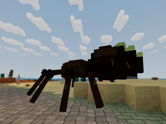 A huge dark spider